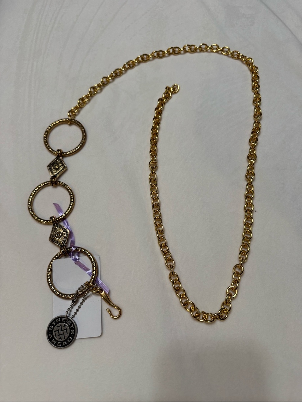 Streets Ahead "Isla" Chain Belt - Light Gold Italian Chain (Bohemian Style)